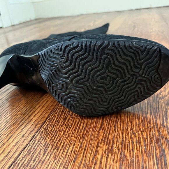 Moda in Pelle, "Selene" black suede boots, 4-inch stiletto, size 8.5 (Eur 38-39) - Picture 2 of 8